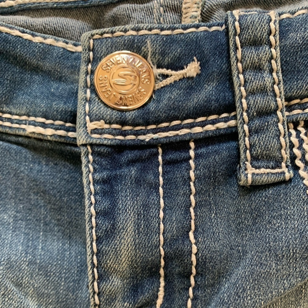 SEVEN 7 size 8 Women’s Blue Bootcut Denim Jeans - Picture 9 of 16